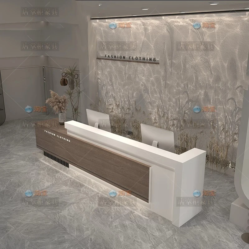 

Beauty Luxury Reception Desks Modern Shelves Restaurant Company Desks Minimalist Welcome Organizers Bureau Trendy Furniture