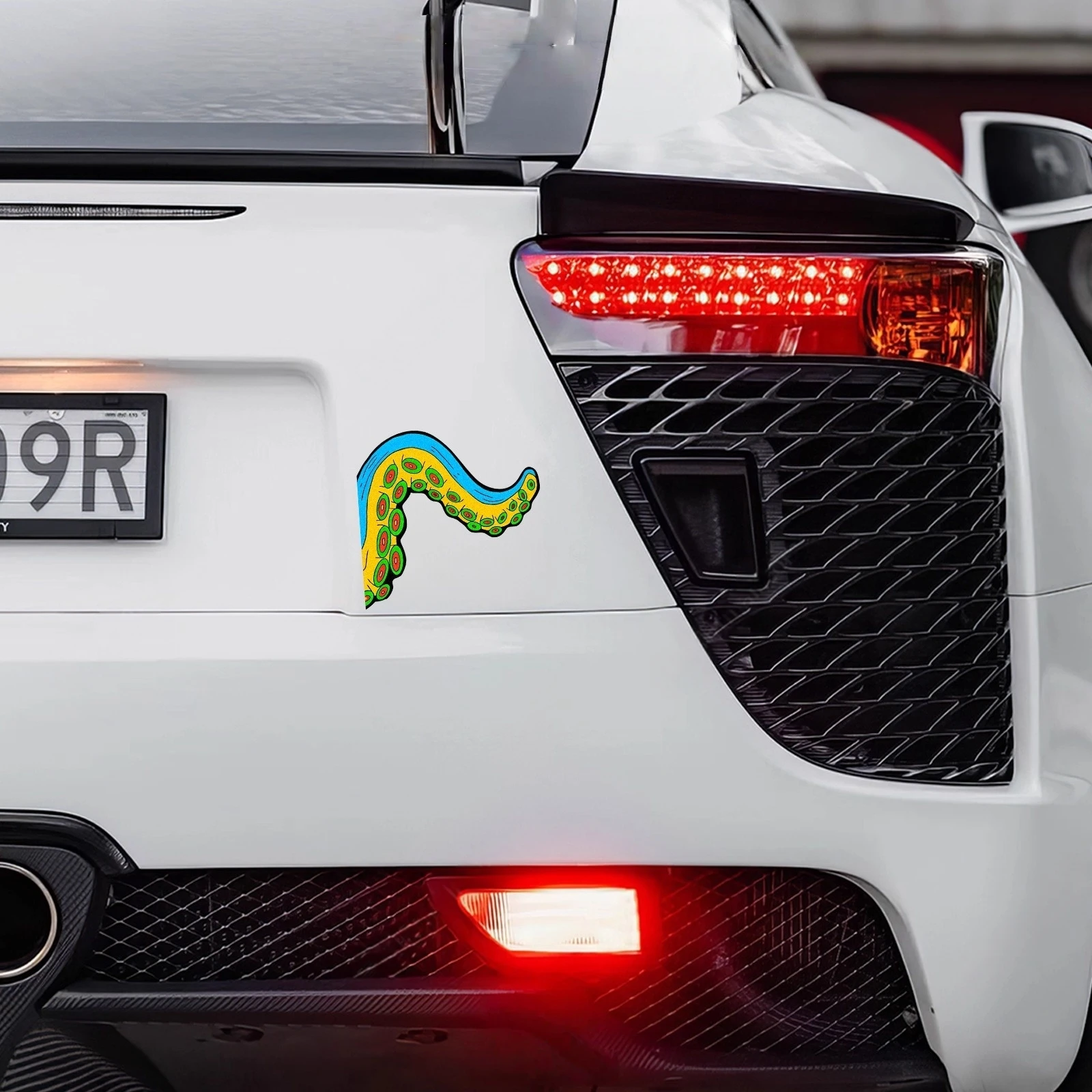 1PC Octopus Tentacle Motorcycle Stickers Funny for Motorbike Scooter Helmet Laptop Bicycle Car Universal Waterproof Vinyl Decals image 3