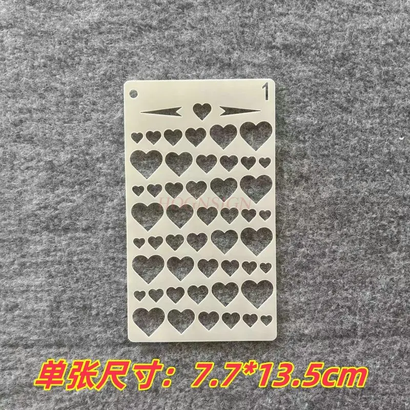 قطعة واحدة من أداة رسم مرسومة يدويًا بنمط هندسي لحفلات الأعياد، قالب مجوف من مادة ألبوم جرافيتي للأطفال