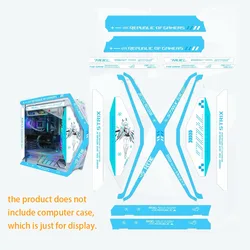 ROG HYPERION 701 Chassis Suede Stickers,DIY Anime Gaming Cabinet Decorative Cover 15pcs 2025