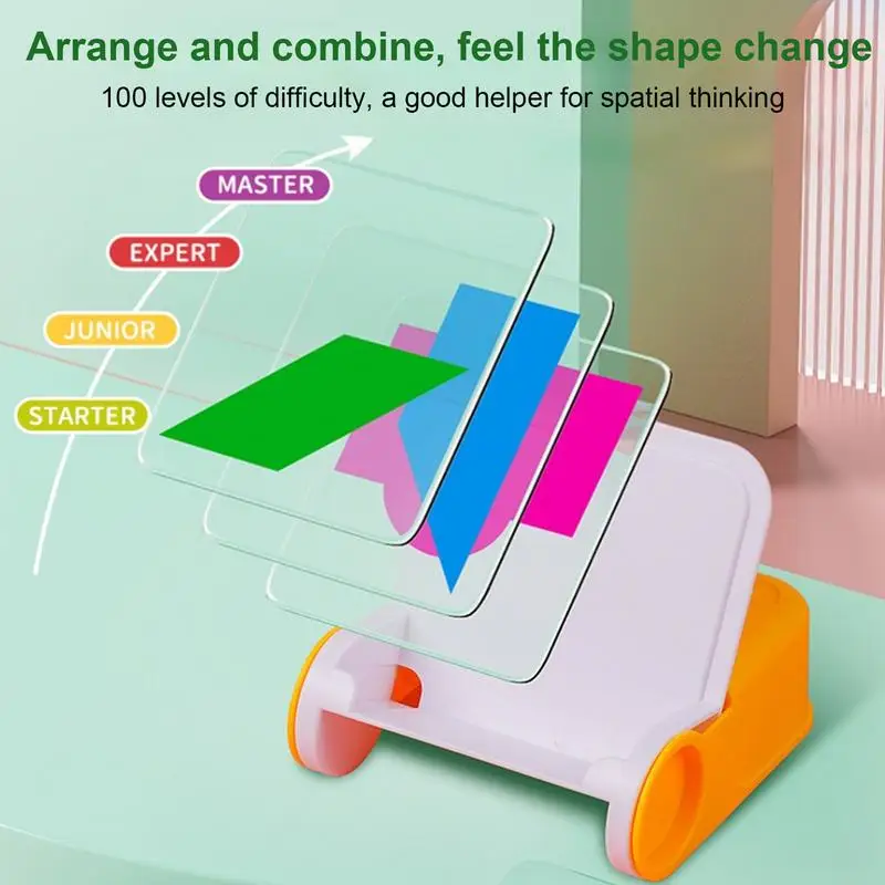 Geometria jigsaw jogos geometria jogo de tabuleiro padrão blocos forma colorida padrão quebra-cabeça brinquedos para escolas viajando creche
