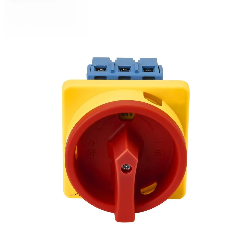 1pc 3 Phase Isolation Switch 690V 32A Load Circuit Breaker Switch Panel Mounted With Padlockable Safety Design