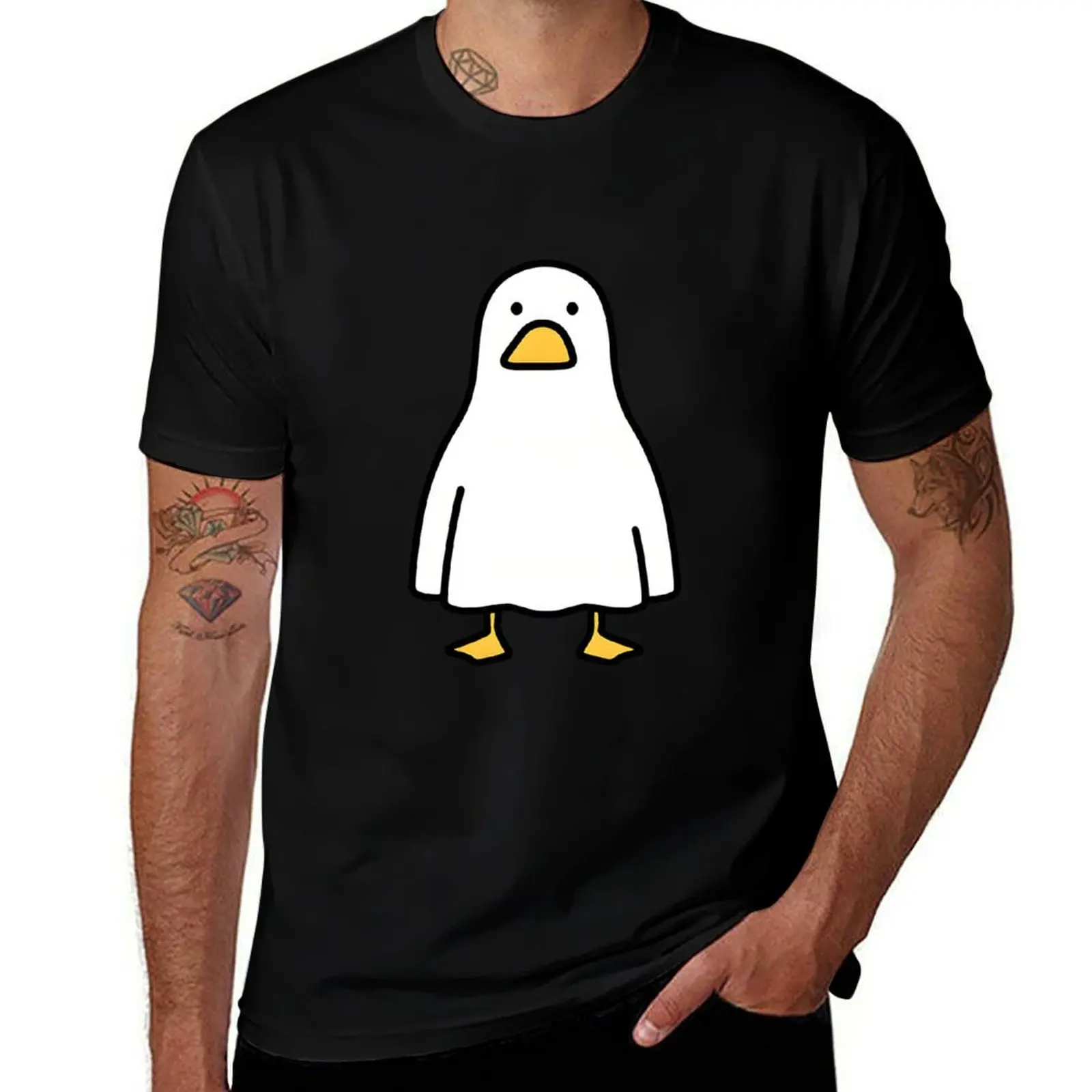 

Funny Goose Meme wearing a ghost T-Shirt summer 2025 valentines clothes tees t shirts for men graphic