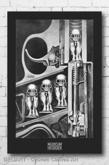 

GIGER - BIRTHMACHINE Canvas Poster SHRINK WRAPPED ART PRINT GUN Custom Size Available Room Decor Home Wall