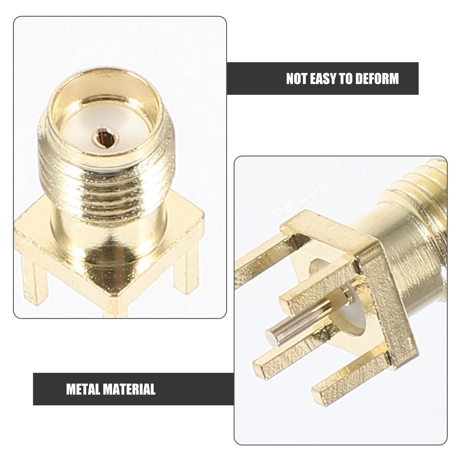 

5Pcs Sma Connectors Coaxial Socket High Durability Not Easy to Deform Fine Workmanship Practical Use Female Sma Socket