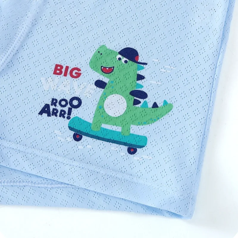 4PCS Kids Thin Mesh Breathable Panties Boys Soft Comfort Antibacterial Underwears 3+y Young Children Clothing Cute Print Panties view 4