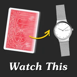 Watch This Magic Tricks Playing Card Change Card to Watch Close Up Street Illusion Gimmick Mentalism Puzzle Toy Magia Card