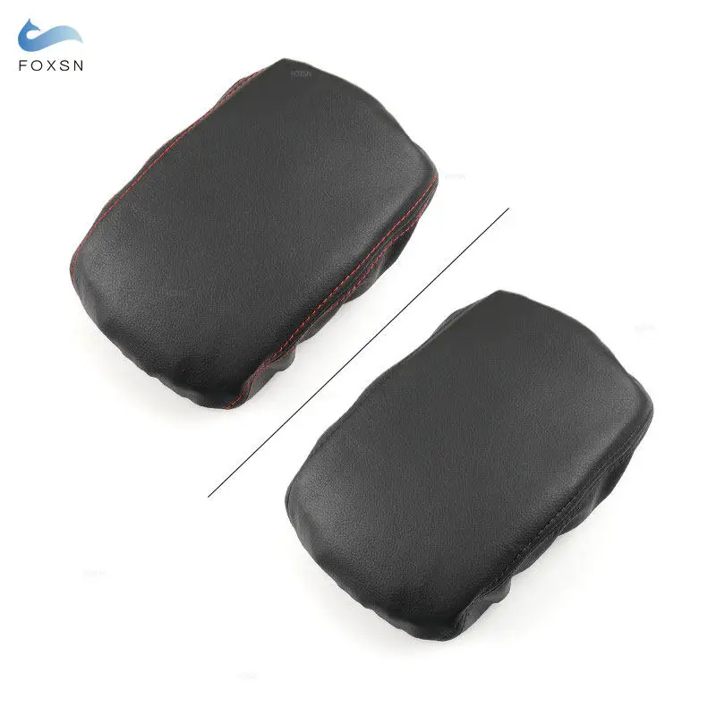 For VW Golf 8 MK8 VIII 2020 2021 Car Styling Center Console Lid Armrest Box Cover Black Microfiber Leather Trim Accessories