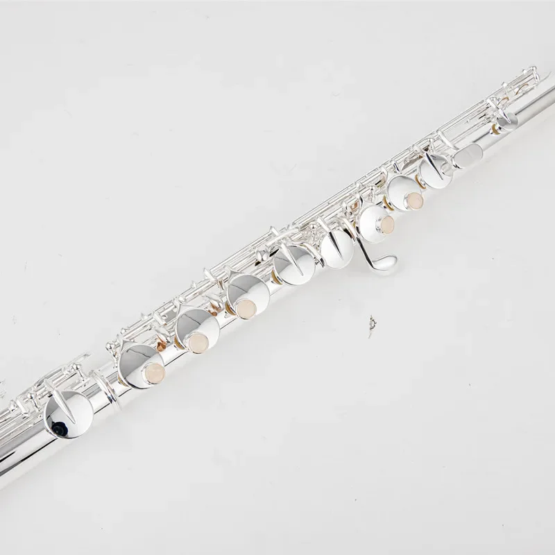 Flauta Soprano Sankyo AF301 Afinação em Sol, 16 Chaves de Orifício Fechado, Banhada a Prata, Instrumento Musical Profissional com Estojo e Boquilha