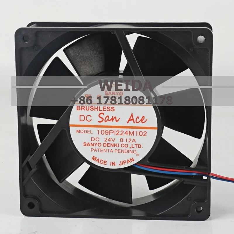 

l Sanyo 5 В 12 В 48 В постоянного тока 24 В 0,12 А AC EC 12038 120X120X38MM 12 см бесшумный преобразователь частоты 2-проводной 109P1224M102 охлаждающий вентилятор