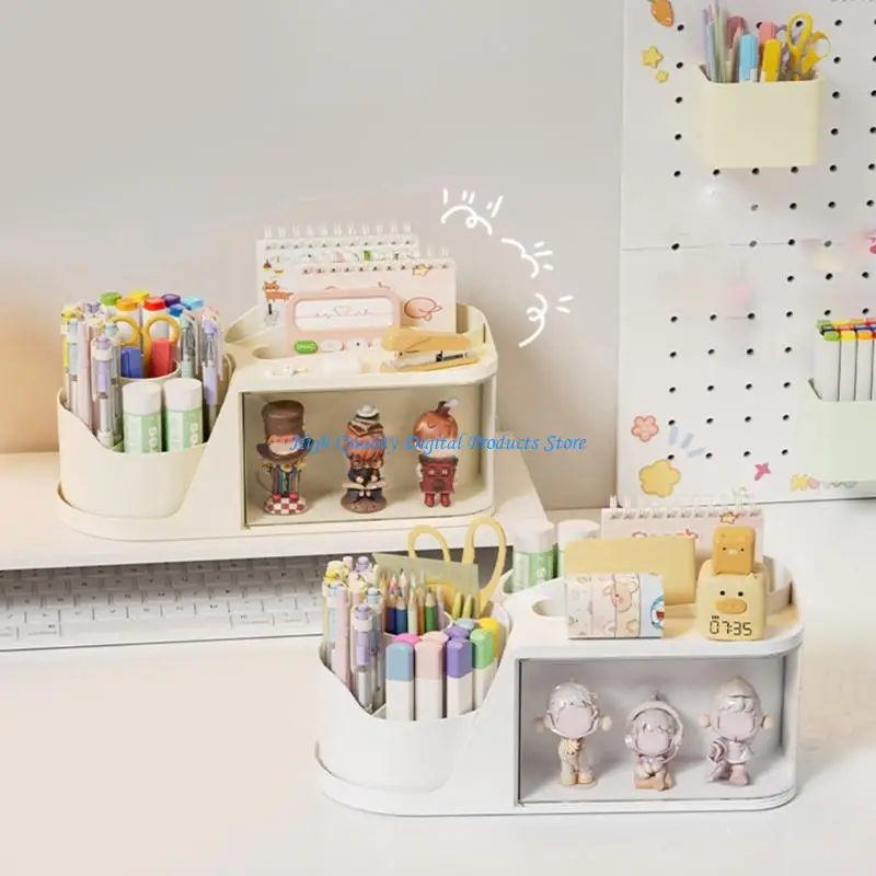 U2JE Makeup Brush Holders Cosmetic Stationeries Desk Organizers Pen Holders Rotating