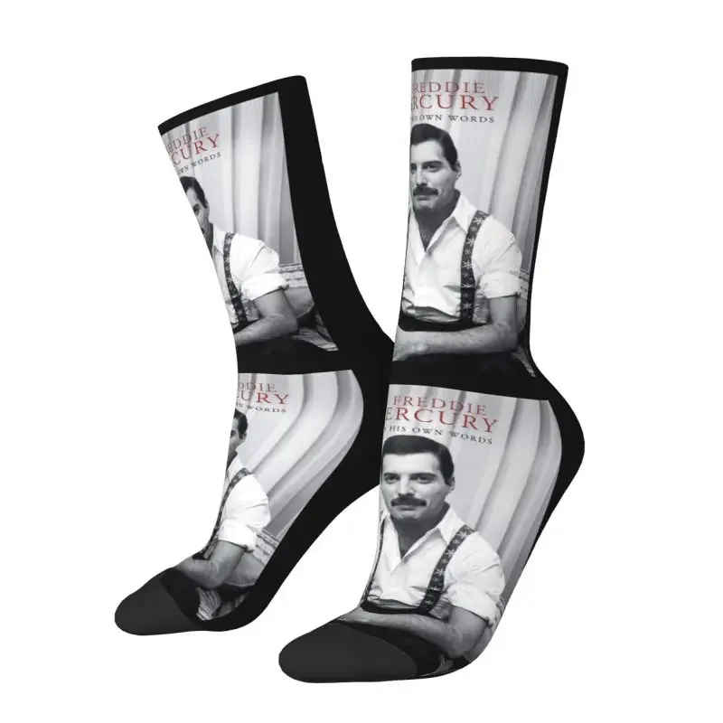 Freddie Mercury Men Women Crew Socks Unisex Fashion Spring Summer Autumn Winter Dress Socks