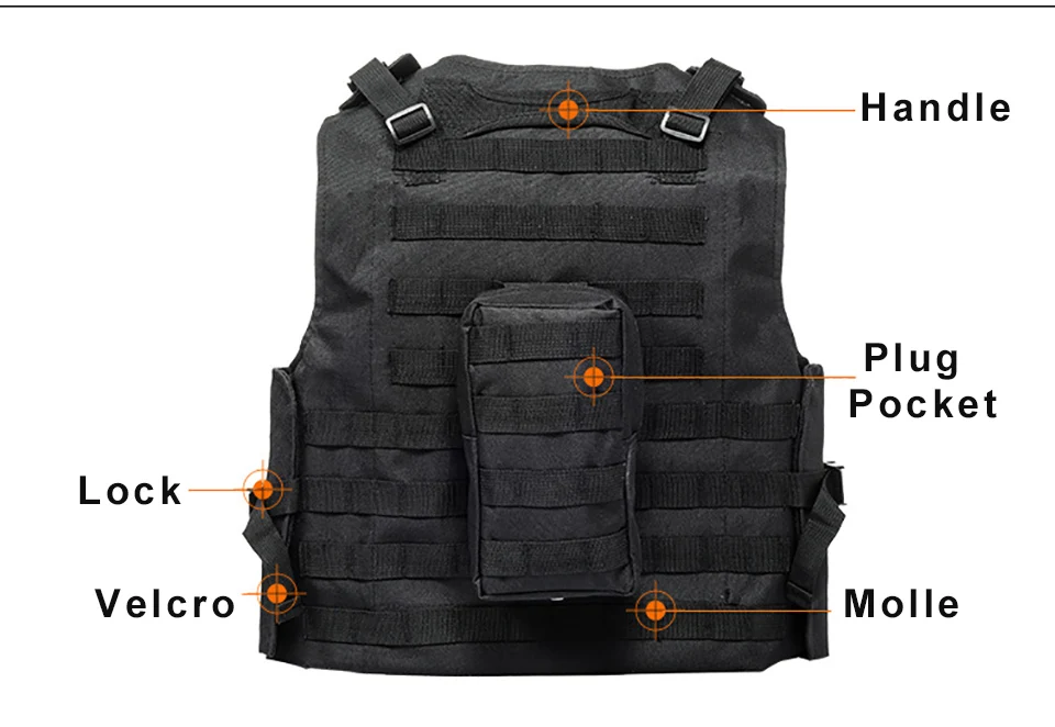 Imagem -03 - Airsoft Engrenagem Militar Tático Colete Molle Combate Assalto Placa Transportadora Colete Tático 10 Cores cs Roupas ao ar Livre Caça Colete