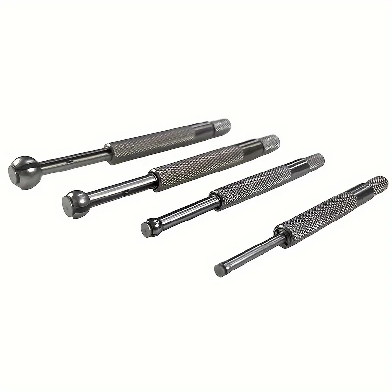 4-Piece Precision Small Hole Gauge Set - Telescoping Full Round Spherical Shaped Bore Gauges with Conductive Material
