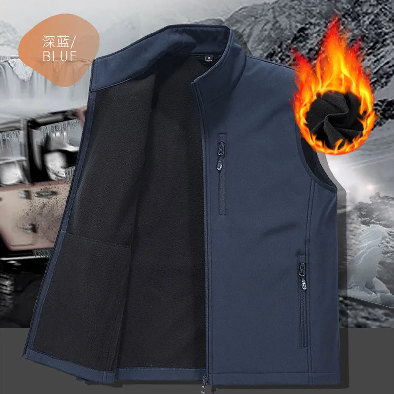 Chaleco Softshell para hombre, chaqueta fina de lana, abrigo táctico Militar para senderismo, pesca, escalada, otoño e invierno, SizeM-5XL