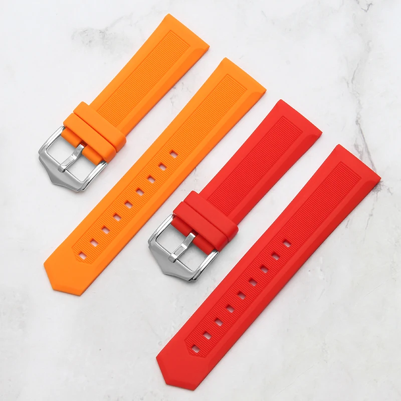 

Silicone strap 20mm 22mm 23mm 24mm 26mm 28mm Large size Men Wrist watch Band Bracelet black blue red orange Waterproof watchband