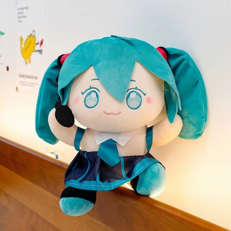 Anime Cute Hatsune Miku Stuffed Plush Doll Cartoon Hatsune Peripheral Plush Companion Doll Children Sleeping Comfort Pillow Gift