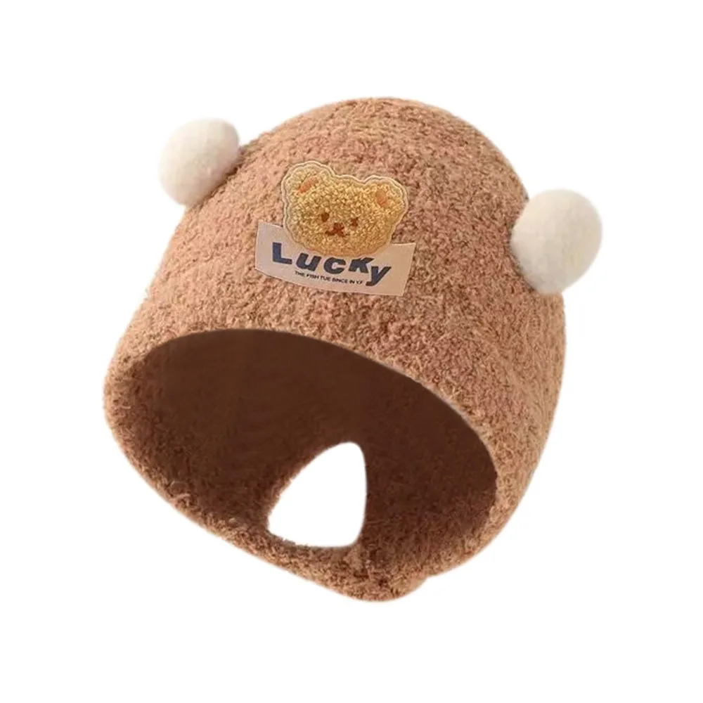 

Plush Hat Cartoon Autumn Winter Hats Thickened Hip Hop Baby Children Beanie Caps Cute Warmer Warm Bonnet Baby Children Kids