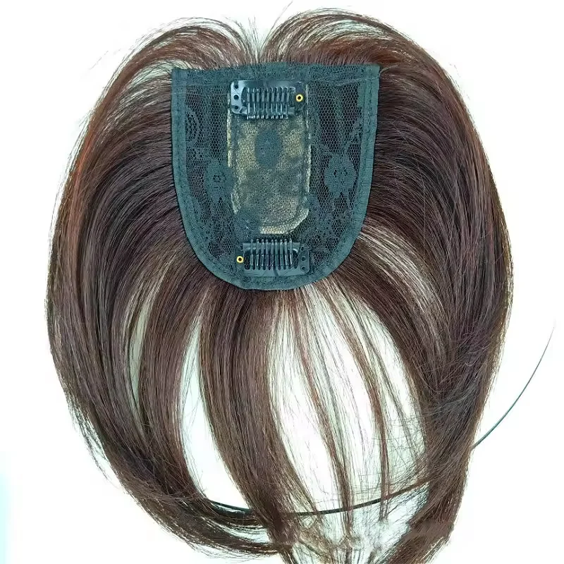 Base de seda superior grampo de cabelo em topper cabelo humano para desbaste cabelo feminino atacado cabelo chinês encaracolado