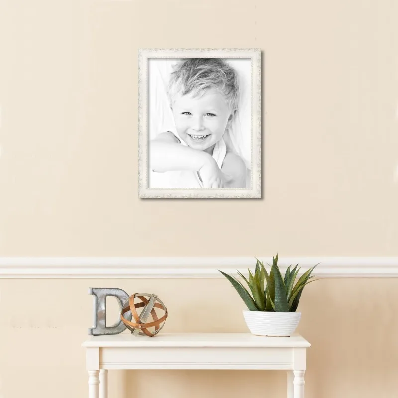 

16x20 Frame, Wood Picture Frame 16 X 20 Inch Poster Frame | Classic White | Custom Poster Frame With Economy Acrylic