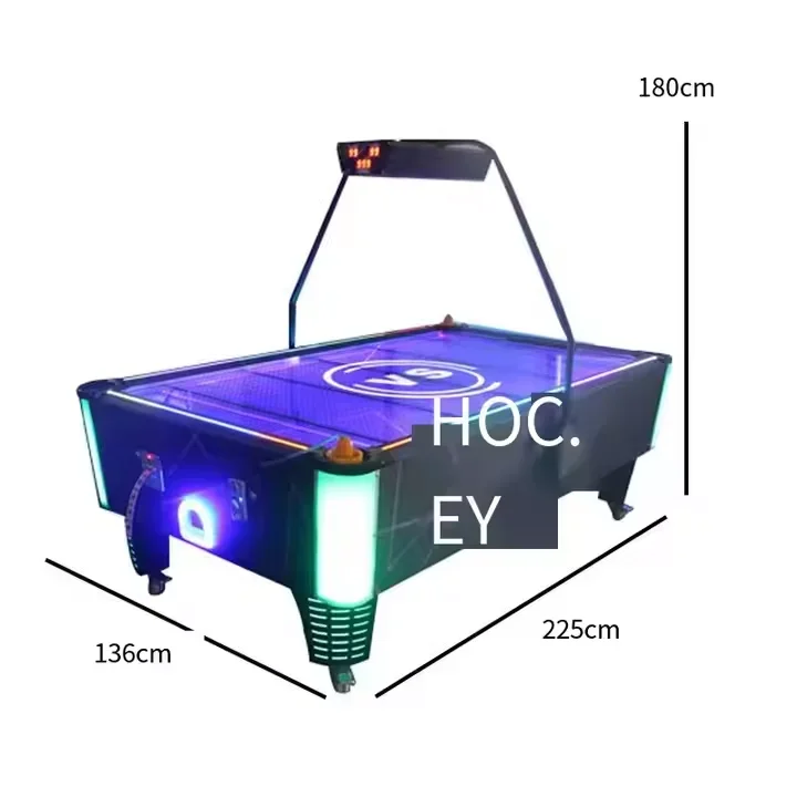 Two-Player Electronic Air Hockey Machine Coin Operated Ice Hockey Game Equipment with Floating Table Design for Home Mall Use