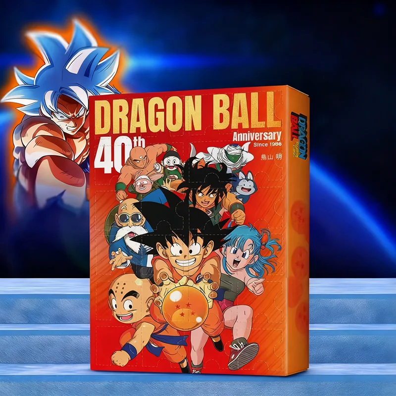 24 unids/set Anime Dragon Ball 40 aniversario caja de calendario de Adviento figura de Anime Goku WuKong modelos aleatorios juguetes caja ciega de moda