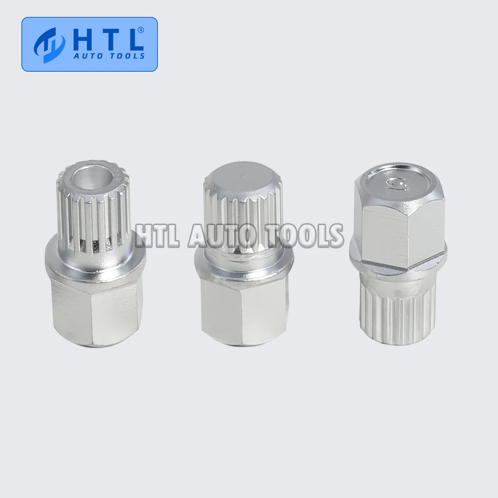 Tuerca antirrobo de bloqueo de rueda, tuerca de extracción de llave, adaptador de enchufe para Volkswagen, AUDI, 1/2 pulgadas (12,7mm), 23 unidades