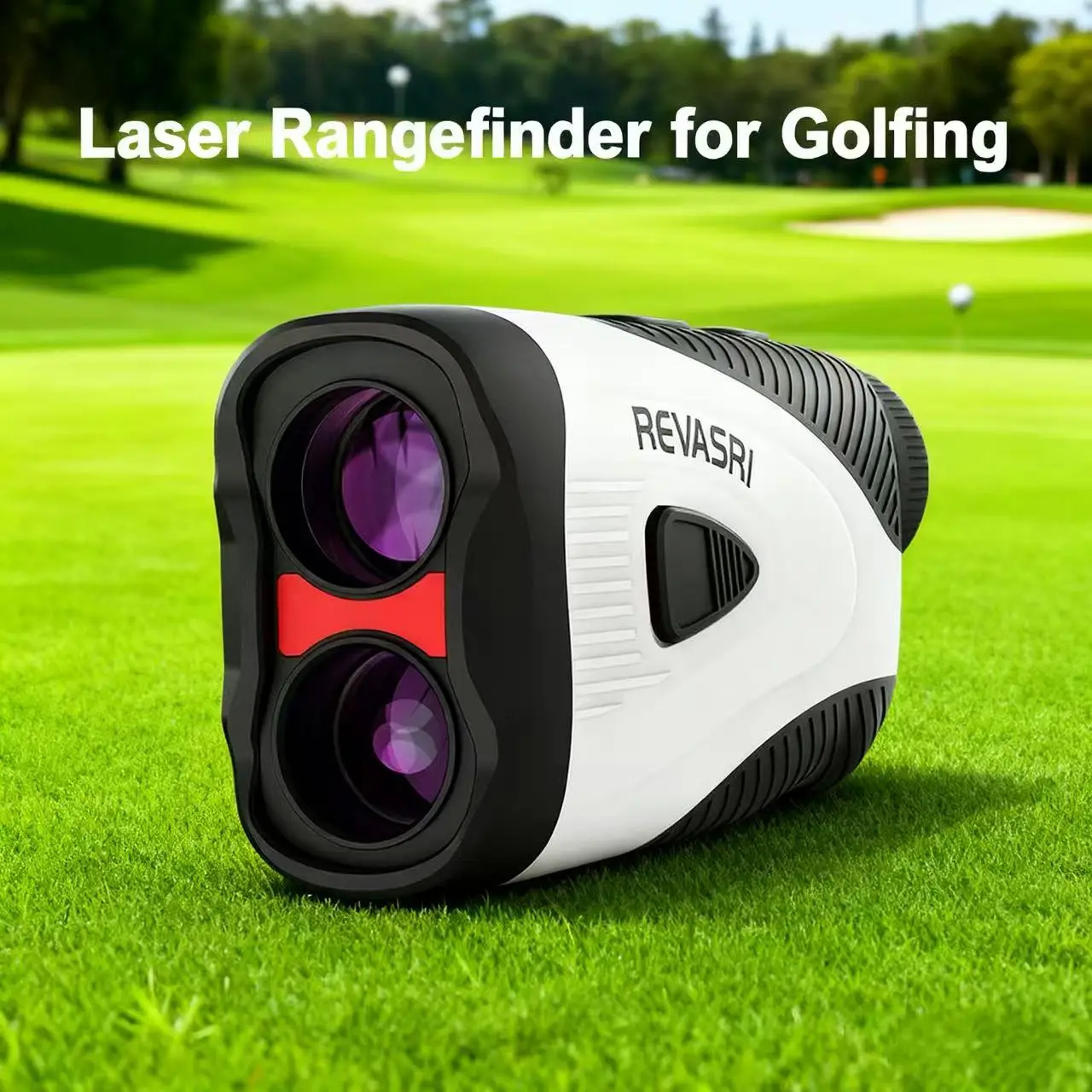 REVASRI 650 ياردة جهاز تحديد المدى الصغير للجولف مع مفتاح منحدر وشريط مغناطيسي وقفل العلم الاهتزاز 6X التكبير شحن من النوع C #1