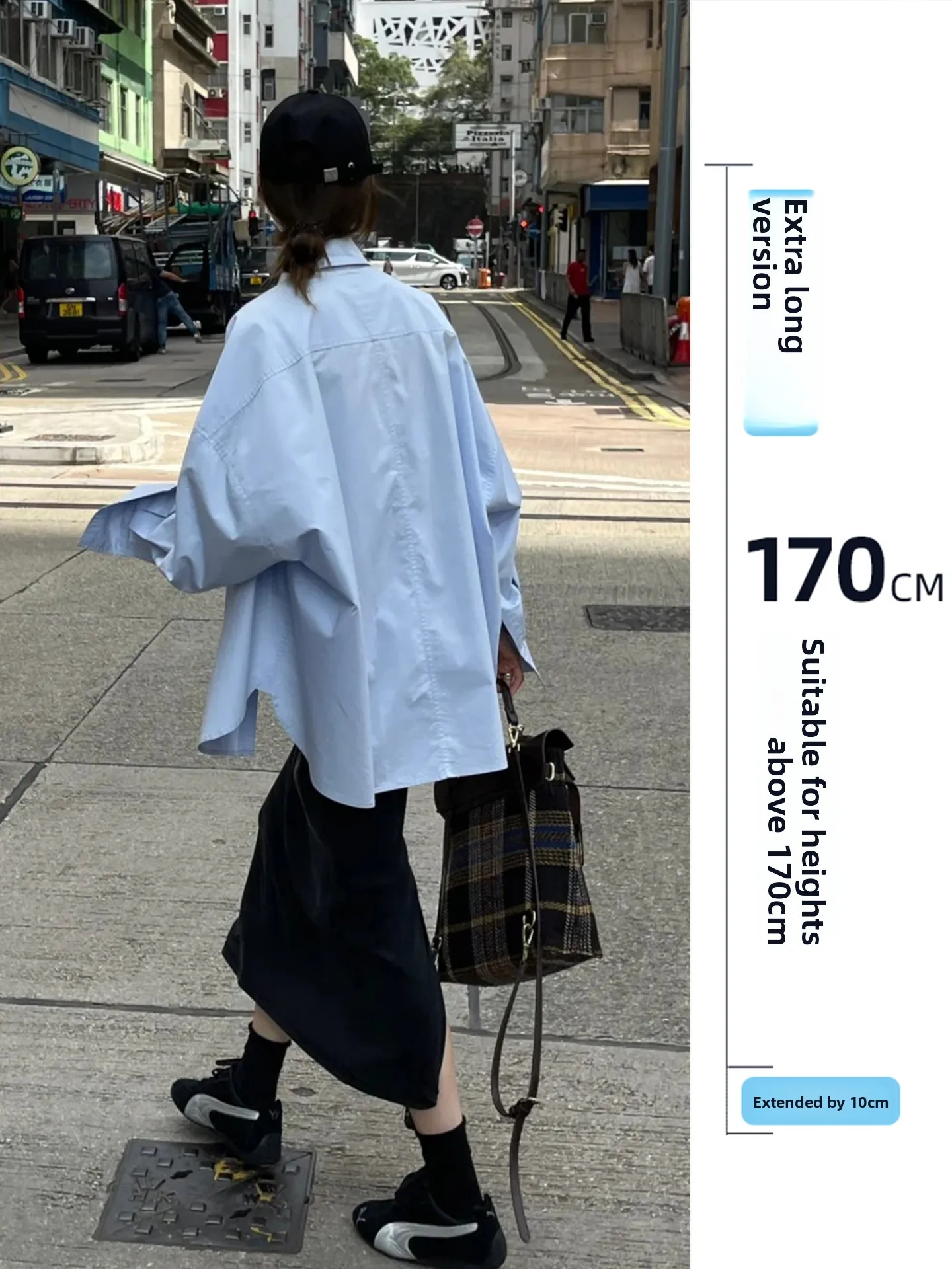 

Loose Blue irt Women's Casual Long Sve Korean Sle High Waist Version Autumn Outerwear Button up Slimming Effect