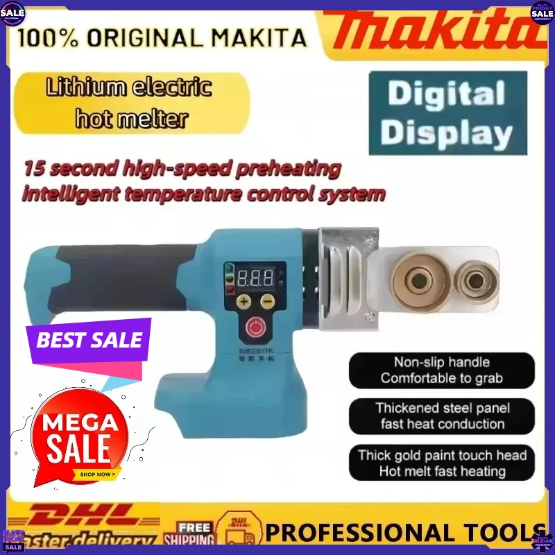 

Makita Electric Pipe Welding Machine Cordless Fuser PPR PE Soldering Iron Plastic Tube PP Heating Hot Melt For Makita Battery