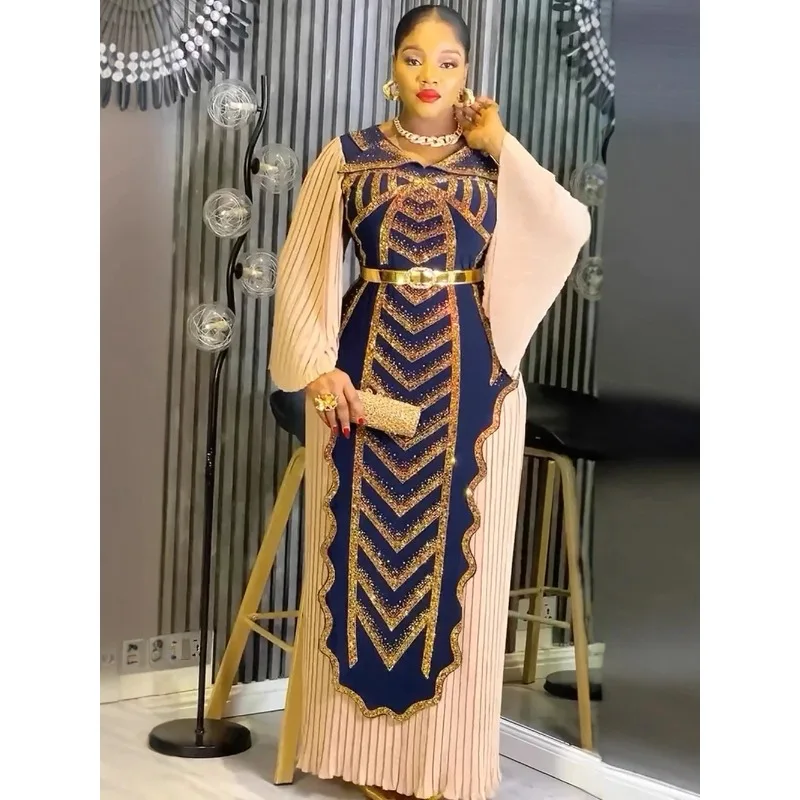 

Elegant African Dresses For Women Evening Party Long Dress Dashiki Diamond Robes Ankara Turkey Outfits 2026 New Africa Clothing
