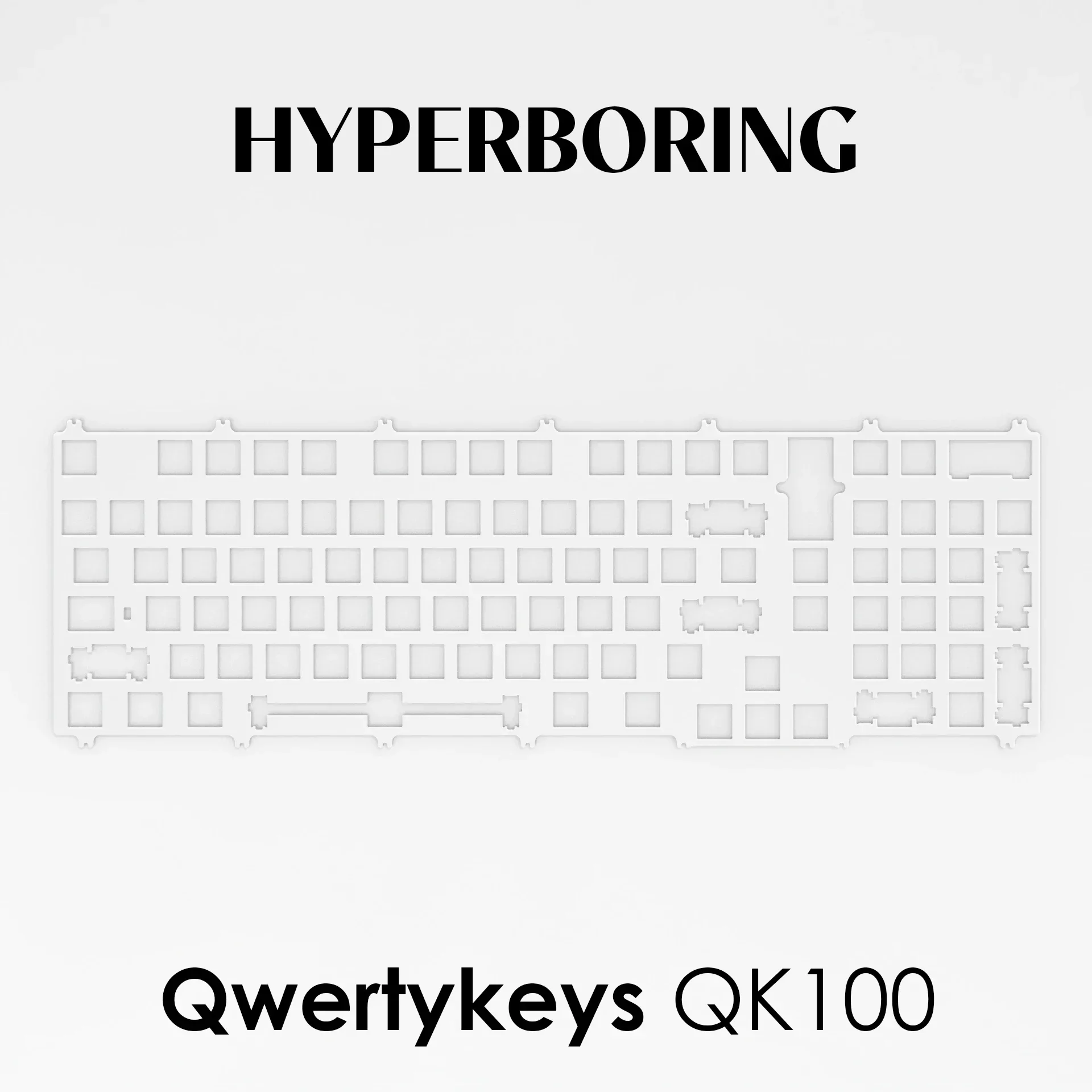 Qwertykeys QK100 Keyboard Plate PC POM FR4 of Plate Mounted Stab