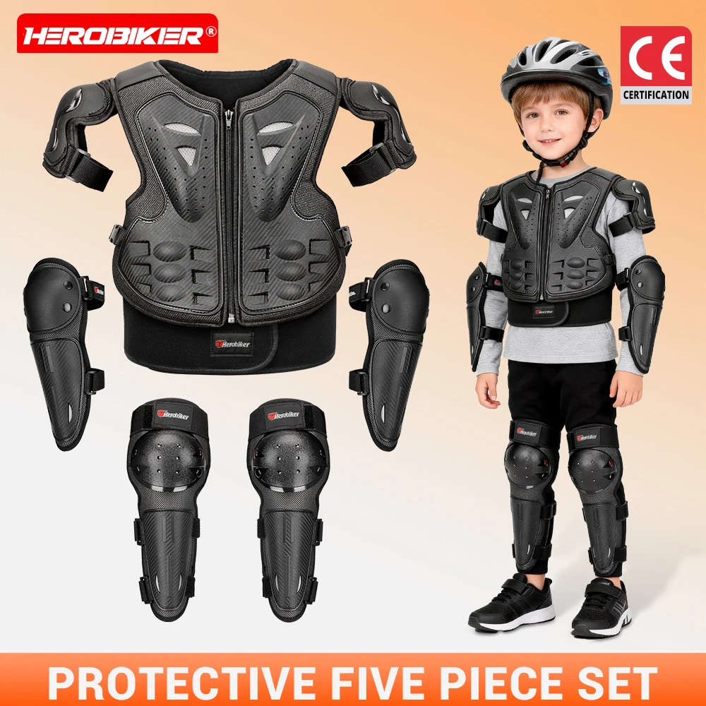 Children's Motorcycle Armor Collision Prevention Knee Protection Elbow Protection Children's Outdoor Sports Protection Vest