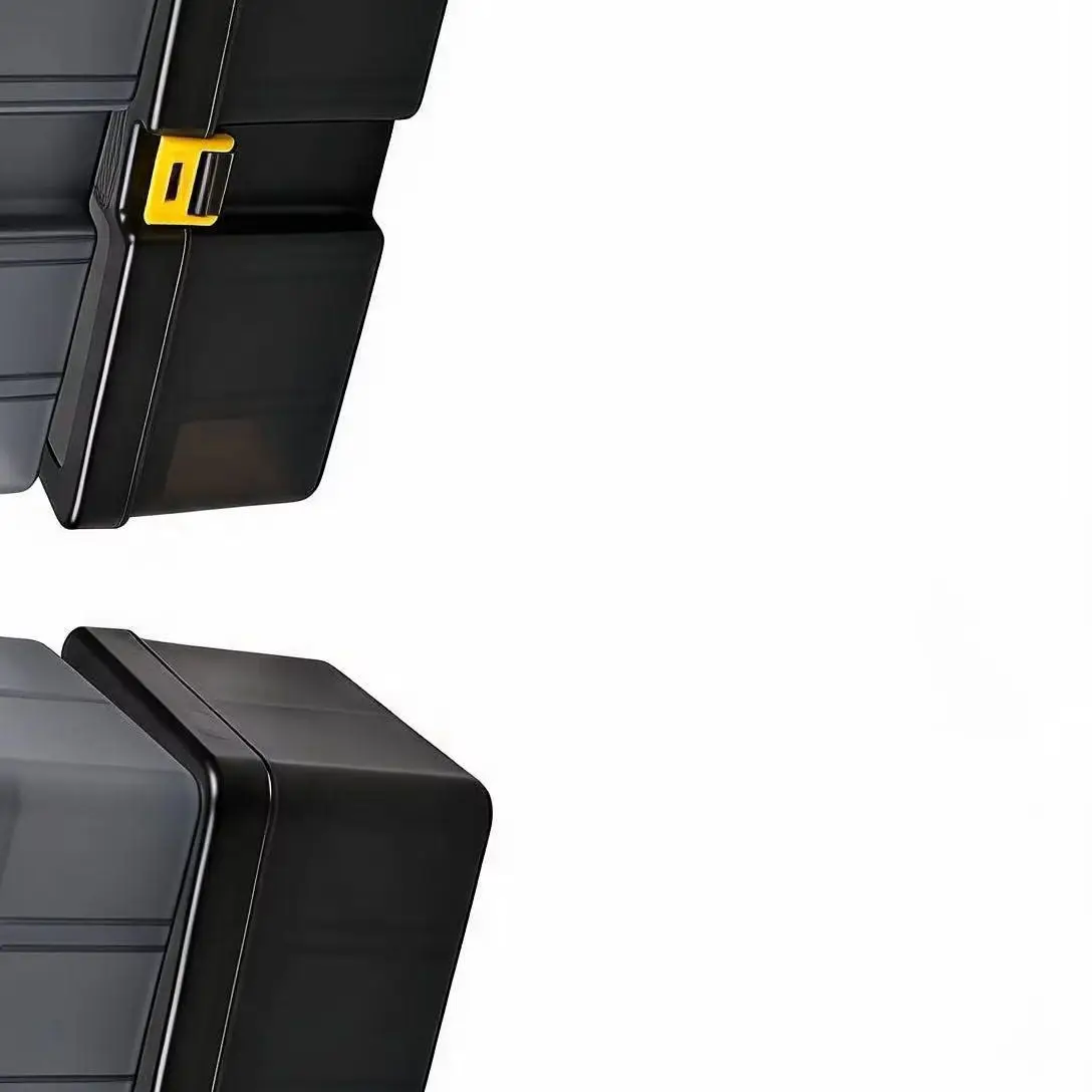 Double Layer Fishing Tackle Box Plastic Lure Storage Case With Removable Dividers Secure Latch Hanging Hole For Outdoor Gear