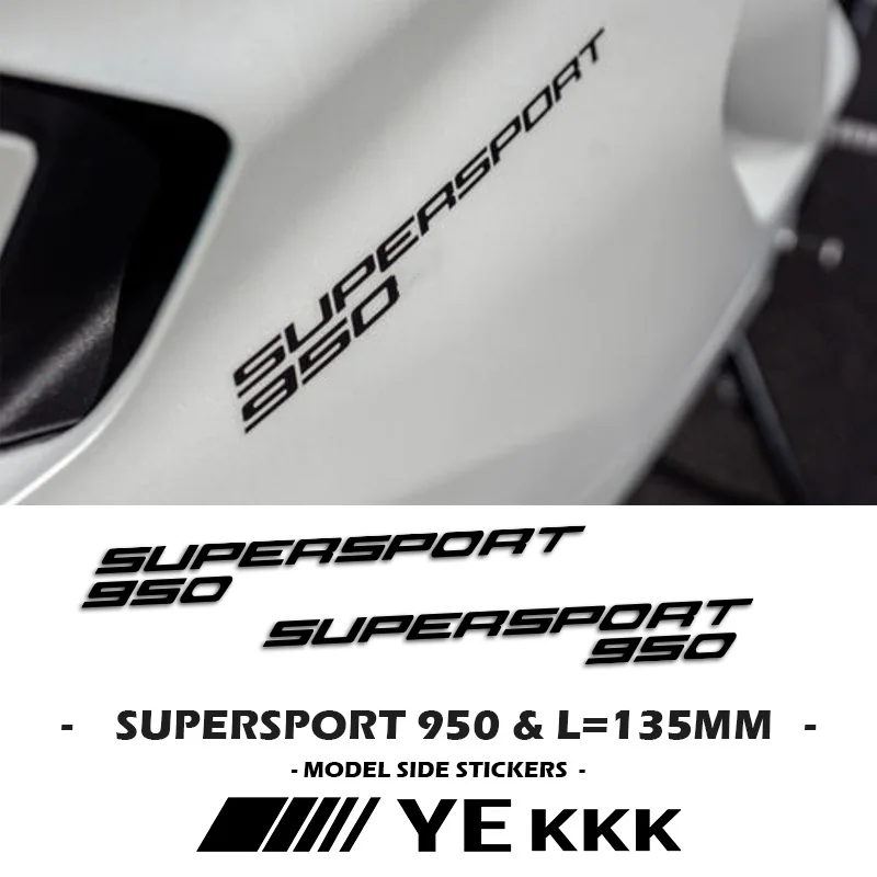 

For Ducati SUPERSPORT 950 950S MODEL SIDE STICKERS Cowling Sticker Decal Replica Custom 135MM Two inscriptions Supersport 950