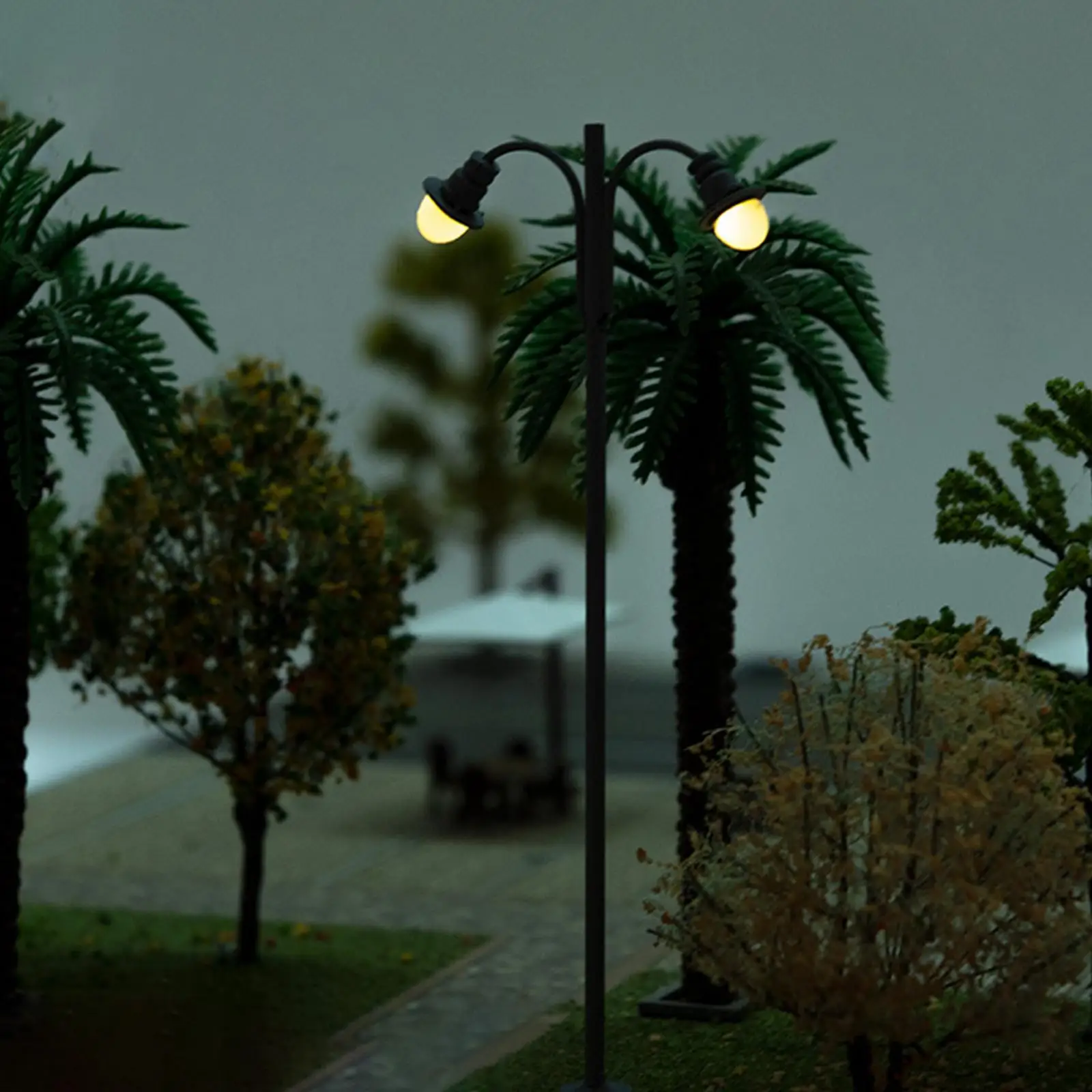 Scale Buildings Lights Miniature LED Street Lamp Model 1 87 Mini Houses DIY Kit for Garden Railway Decor