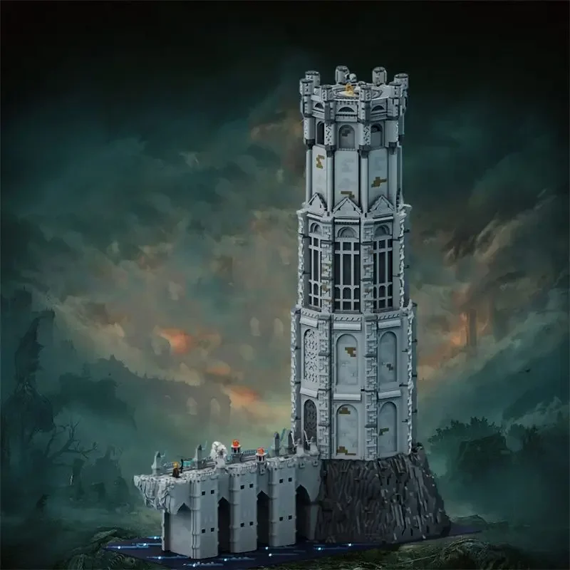 Building block tower street view castle lighthouse model difficult to assemble ornaments