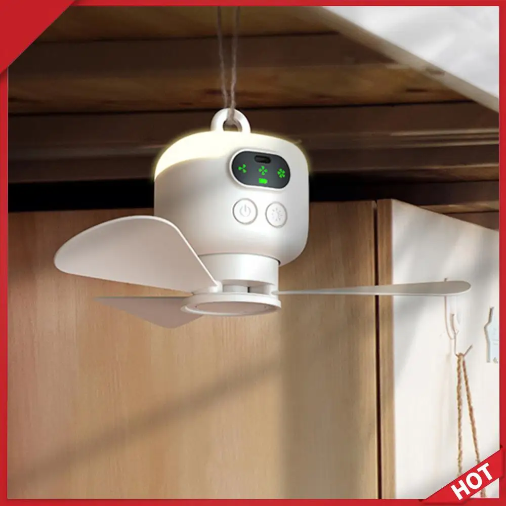 

Портативный беспроводной потолочный вентилятор-светильник, перезаряжаемый, с пультом ДУ, для кемпинга и общежитий