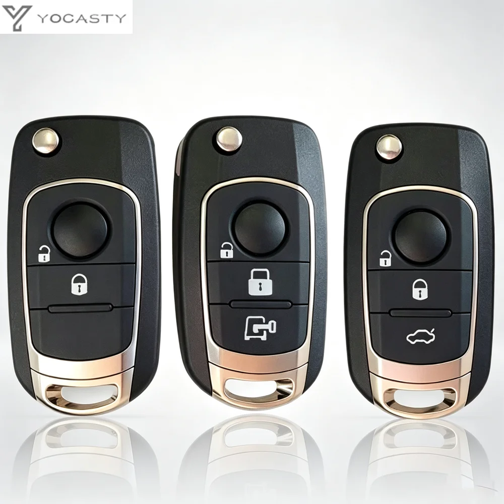 YOCASTY Folding Flip Remote Key Shell Case Smart Car Key Housing For Fiat Toro 500X 500 Punto Tipo Egea For Dodge Neon Key