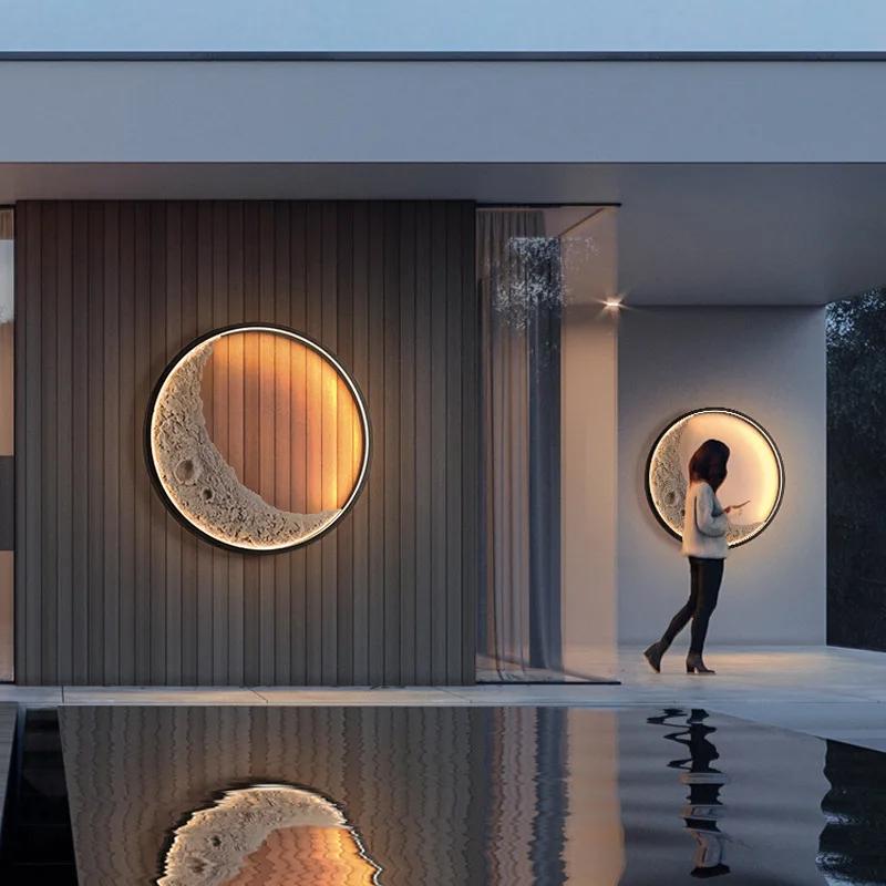 

Modern Moon LED Wall Light Corridor Background LED Wall Lamp Living Room Bedroom Decoration Bedside Lamp Ceiling Lamp Lighting