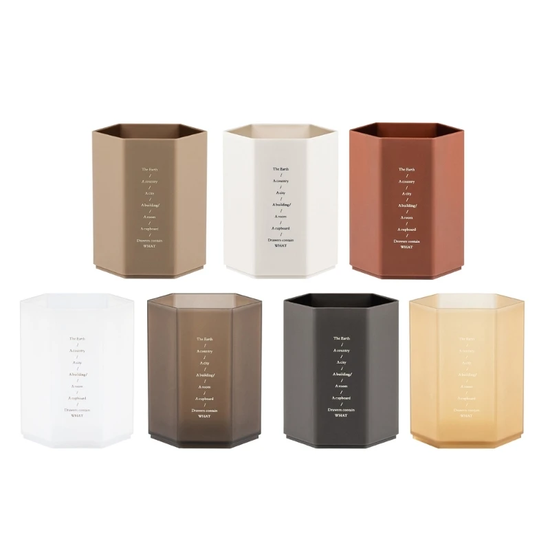 2x/Set Pencil Storage Organizers Large Capacity Pen Cups Hexagonal Pen Holder