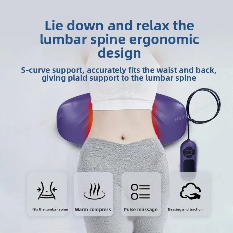 Electric heating belt Lumbar disc strain highlights lumbar traction Backache Waist-back massager Men's and women's household