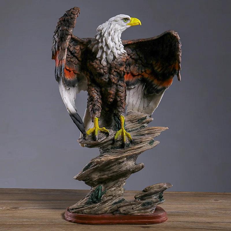 

Retro Bald Eagle Statue Sculptures Figurines Hotel Office Ornaments Room Bar Decor Gift Bedroom Home Decoration Desk Accessories