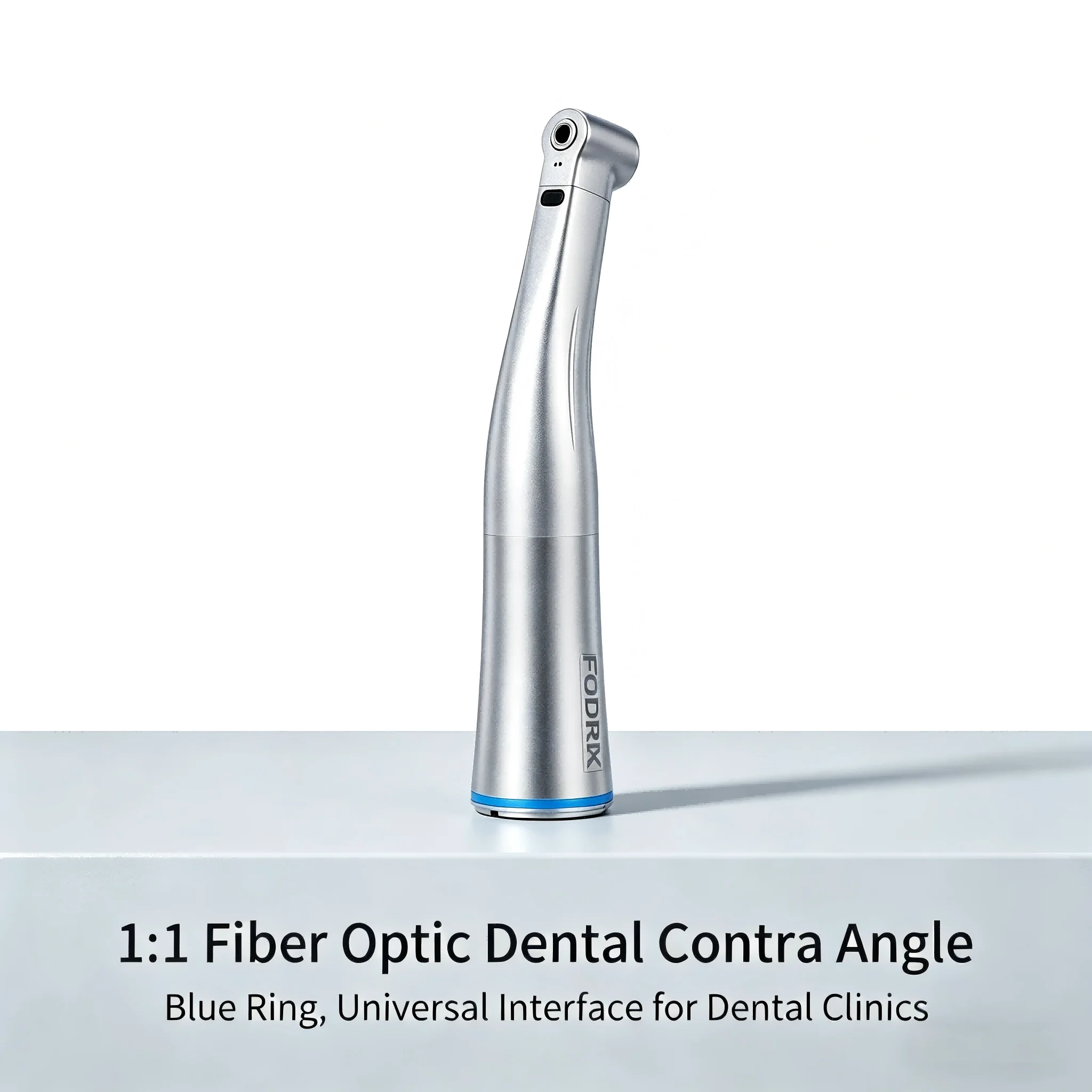 Pièce à main dentaire à basse vitesse 1:1 à fibre optique LED, anneau bleu, turbine à air, compatible avec micromoteur électrique pour dentiste