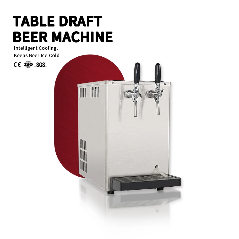 Desktop Draft Beer Cooler With Double or One Tap Beer Tap Dispenser Beer Cooler Machine Dispenser