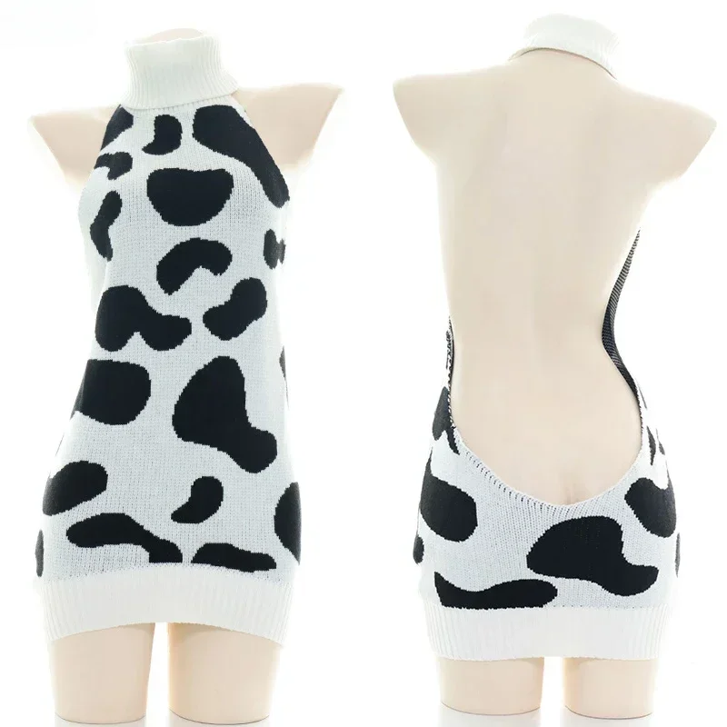 Cow Series Swimsuit Bodysuit Bikini Maid Unifrom Costume Summer Beach Kawaii Girl Swimwear Skirt Uniform Set Cosplay