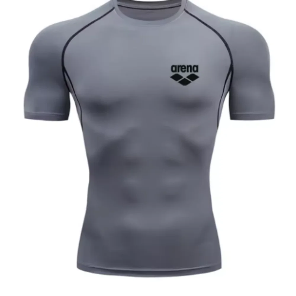 Men Sport T-shirt Quick Dry Bodybuilding Running Shirt Short Sleeve Compression Tops Gym T Shirt Fitness Male Jogging Tracksuit