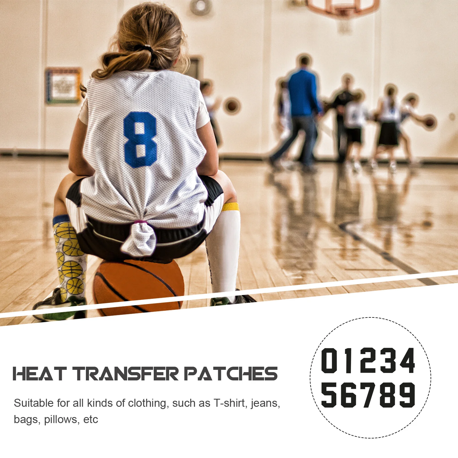 

20Pcs Thermal Transfer Stickers Iron on Patterns for DIY Clothes Supply Number Design Heat Transfer Decals Washable Fabric