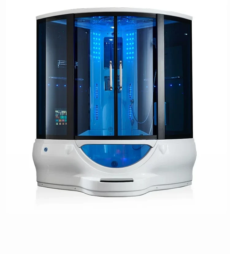 High-end luxury integrated villa bathroom single double integrated glass shower tank