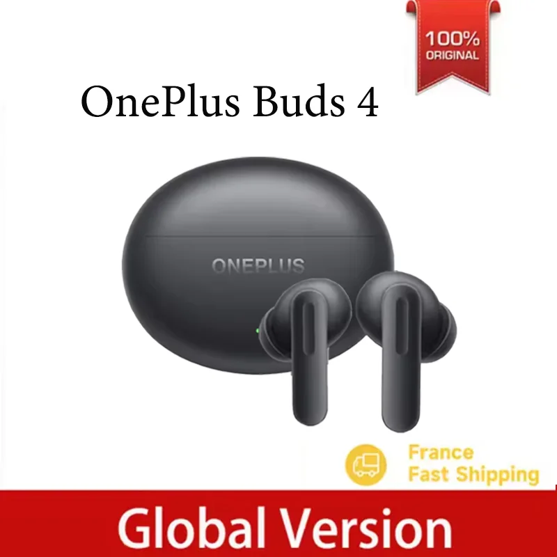 OnePlus Buds 4 draadloze oordopjes met actieve ruisonderdrukking tot 55dB, Bluetooth 5.4, high-end in-ear hoofdtelefoon (globale versie)